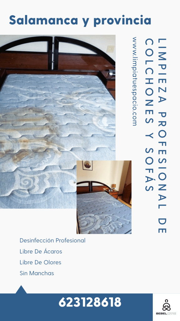 Servicio profesional de limpieza de colchones a domicilio en Salamanca y provincia, con resultados visibles y desinfección profunda.